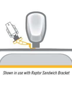 Raptor Jack Plate Adapter Bracket Starboard 4″ Black 1810360